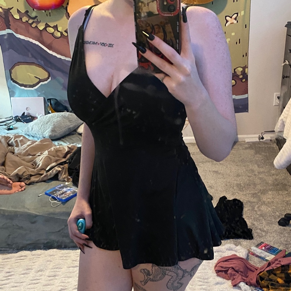 Black V-Neck Dress